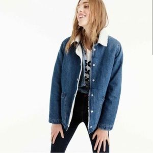 J.Crew (EUC) Jean Jacket w/ Sherpa lining
